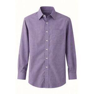 Gold Label Roundtree & Yorke Purple Dress Shirt 17-35 Cotton